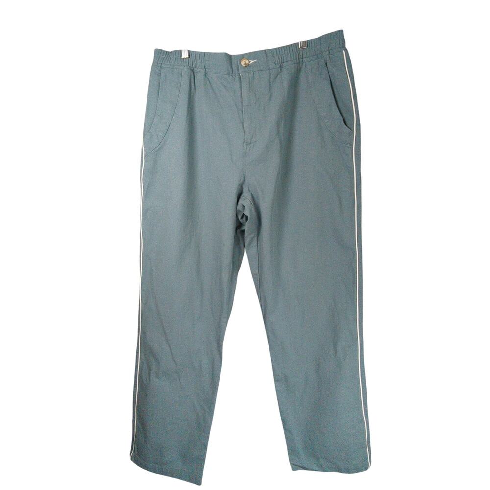 Reigning Champ Twill Rugby Pants Mens XL Blue Piped Cotton New